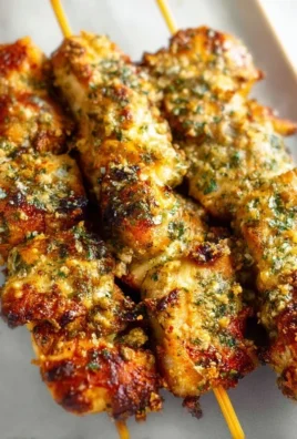 Garlic Parmesan Chicken Skewers