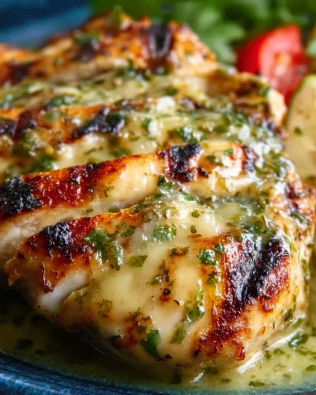 Grilled Salsa Verde Chicken with Pepper Jack