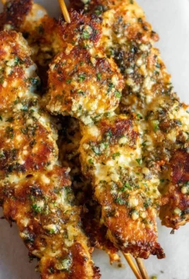 Ranch Garlic Parmesan Chicken Skewers