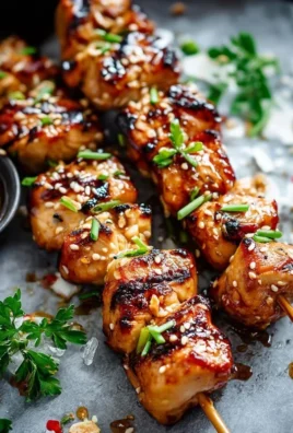 Easy Grilled Asian Chicken Skewers with Honey Garlic Sauce