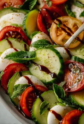 Fresh Cucumber Caprese Salad