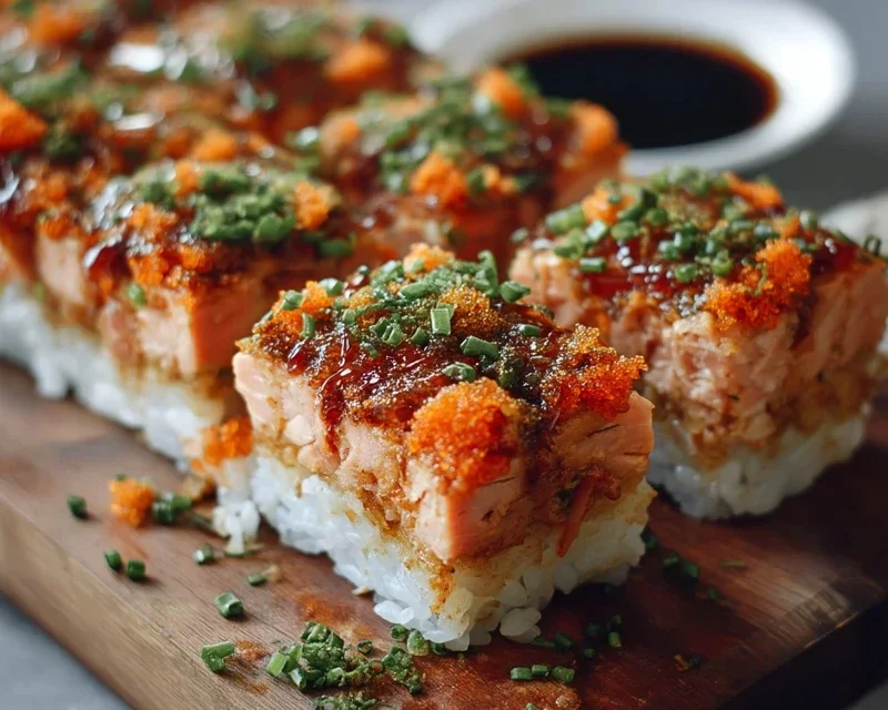 Spicy Salmon Sushi Bake Recipe