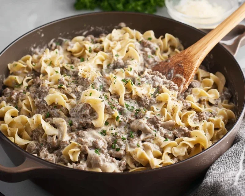 30-Minute Ground Beef Stroganoff