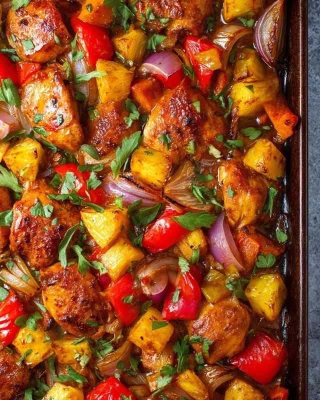 Hawaiian Chicken Sheet Pan