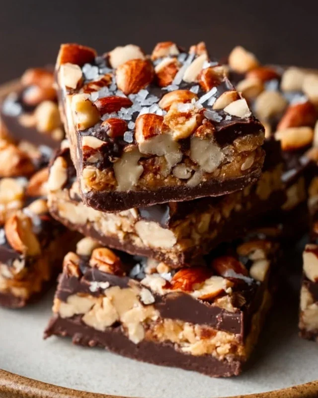 Dark Chocolate and Sea Salt Nut Bars