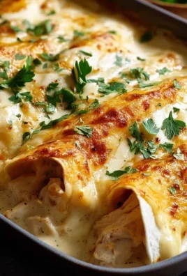 Creamy White Chicken Enchiladas
