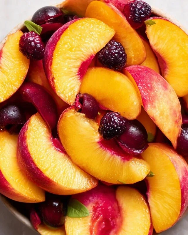 Summer Peach Fruit Salad
