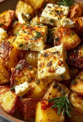 Roasted Potatoes With Baked Feta And Garlic