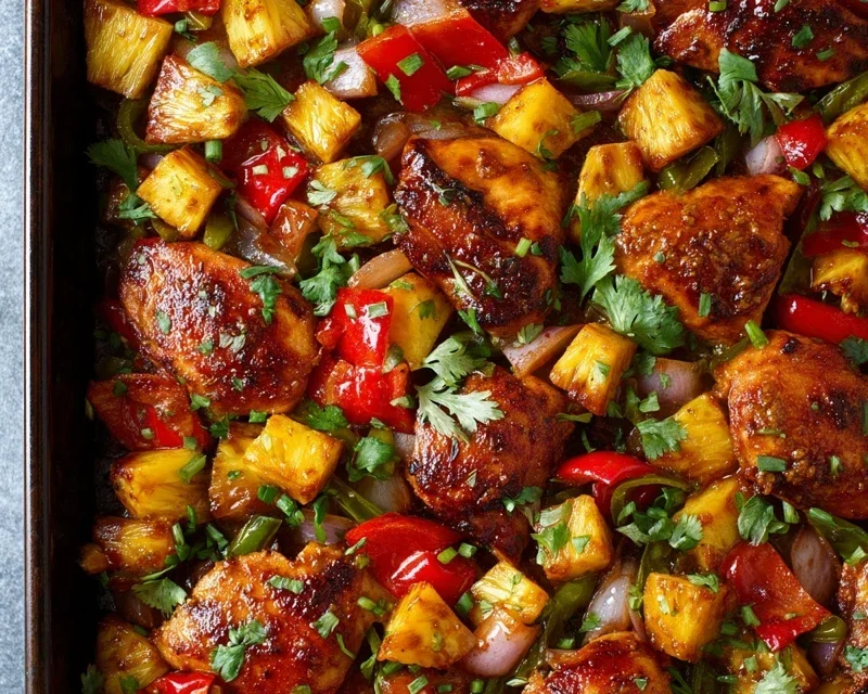 Hawaiian Chicken Sheet Pan