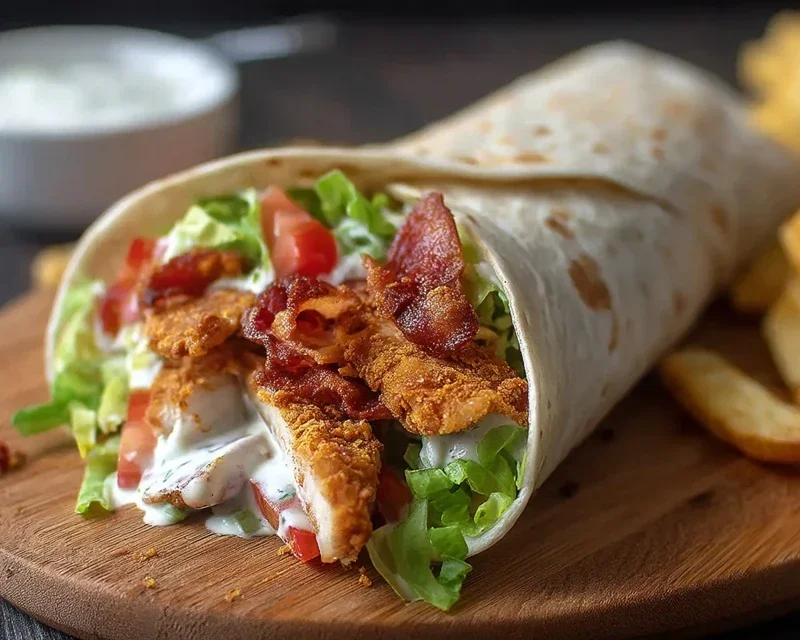 Crispy Chicken Beef Beef Bacon Ranch Wrap