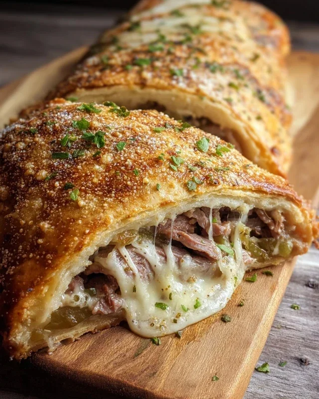 Philly Cheesesteak Stromboli