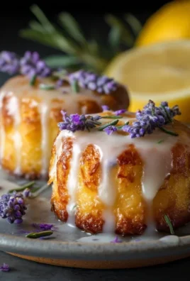 Mini Lemon Cakes With Lavender Glaze