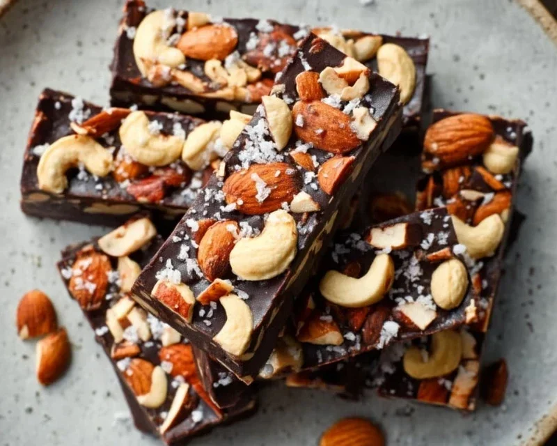 Dark Chocolate and Sea Salt Nut Bars