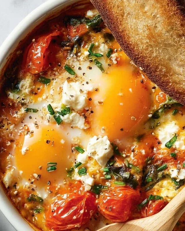 Baked Feta Eggs