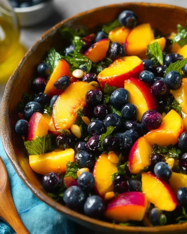 Summer Peach And Blueberry Knon-non-non-alcoholic alternativeic non-alcoholic ale Salad