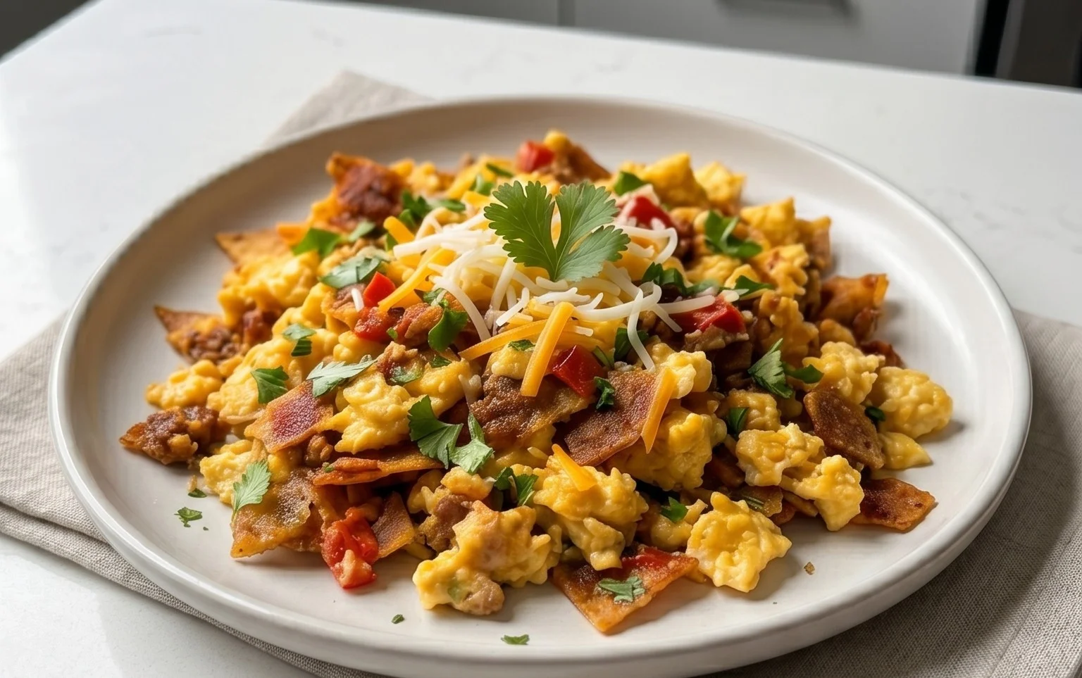 Migas Recipe: Mexican Scrambled Eggs with Crispy Tortillas
