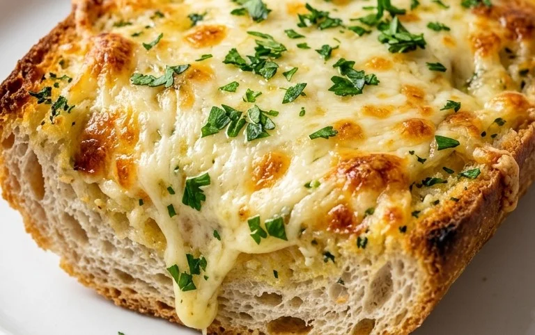 BEST CHEESY GARLIC BREAD RECIPE