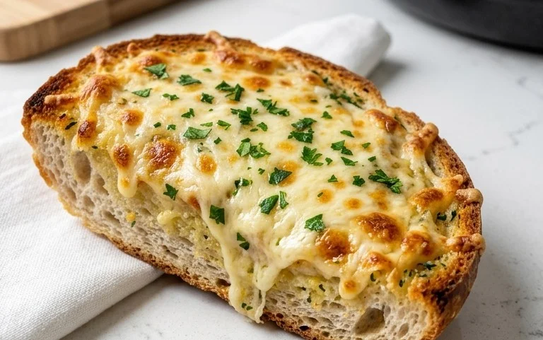 BEST CHEESY GARLIC BREAD RECIPE