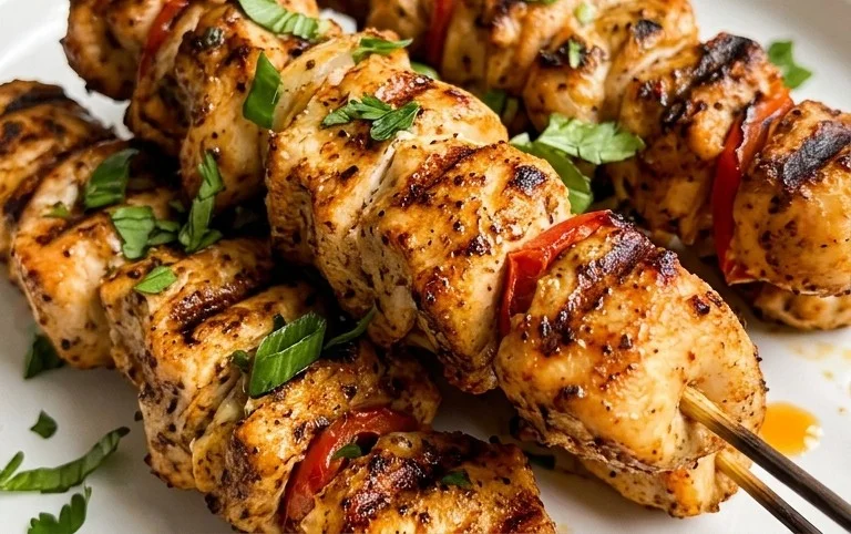 Air Fryer Chicken Skewers (VIDEO)