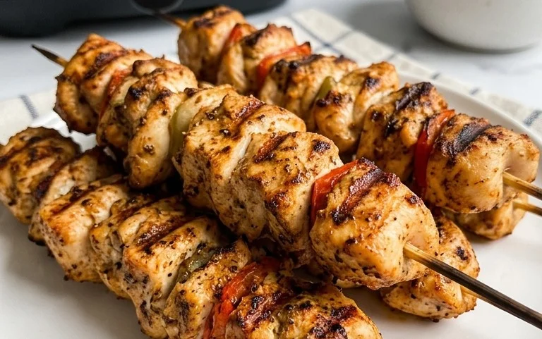 Air Fryer Chicken Skewers (VIDEO)