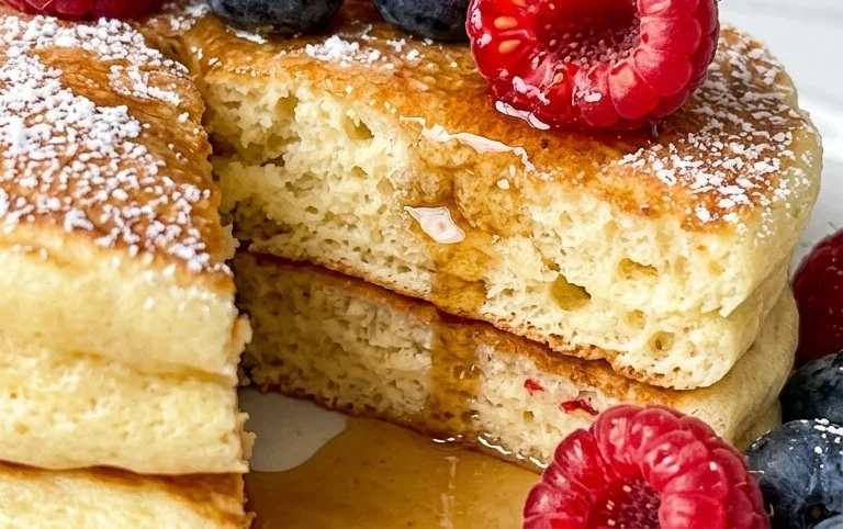 Fluffy Japanese Soufflé Pancakes