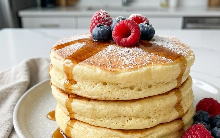 Fluffy Japanese Soufflé Pancakes