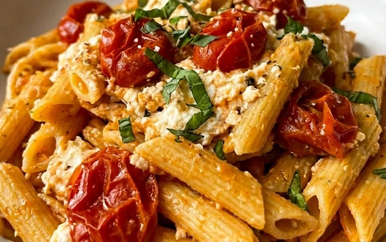 Roasted Tomato and Garlic Ricotta Pasta