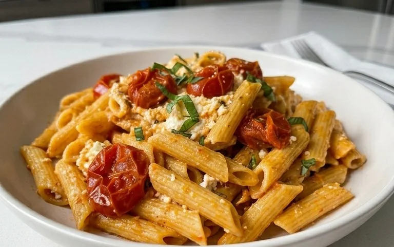 Roasted Tomato and Garlic Ricotta Pasta