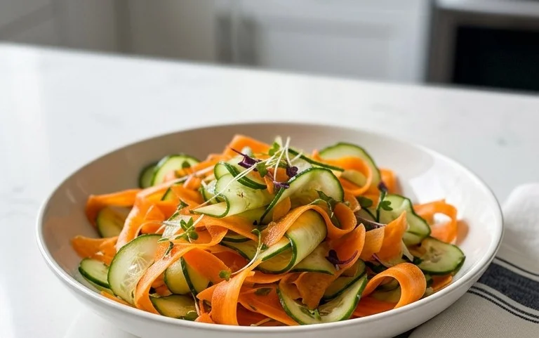 Carrot and Cucumber Ribbon Salad