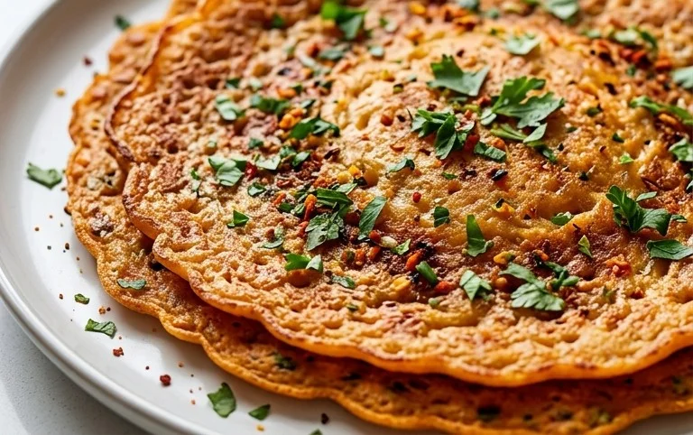 Masoor Dal Chilla | Savory Red Lentil Pancakes