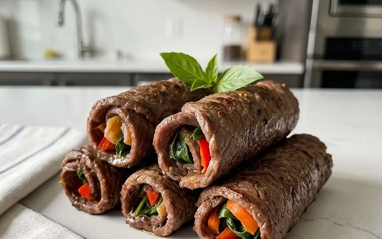 Thai Basil Beef Rolls