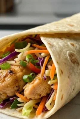 Thai Chicken Wrap with Crunchy Asian Slaw