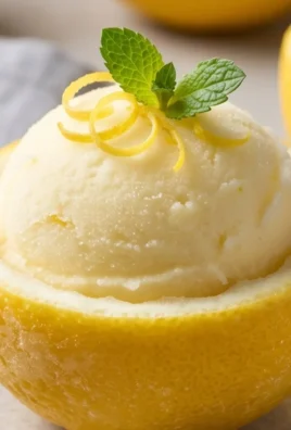 Sorbetto di Limone Dressed Up in a Frozen Lemon Shell