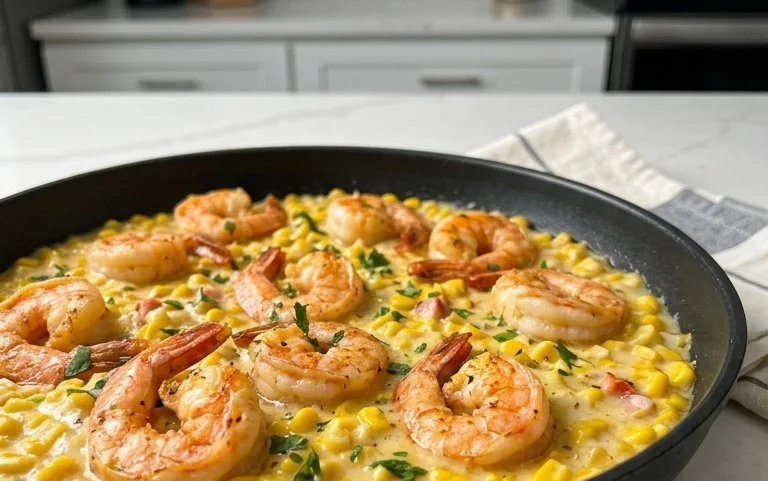 Shrimp and Creamed Corn (30 Minutes, One-Pan)