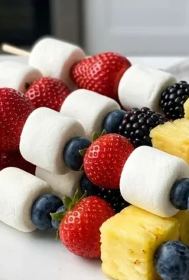 Red, White and Blue Fruit Kabobs
