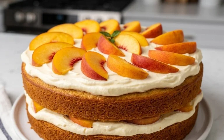 Peaches and Cream Cake