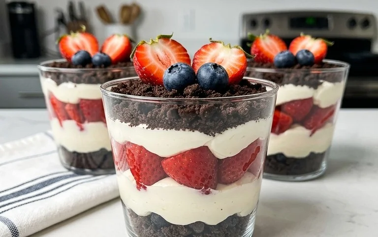 Red, White and Blue Dirt Cups