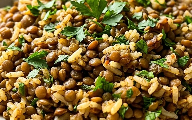 Easy Mediterranean Lentils and Rice