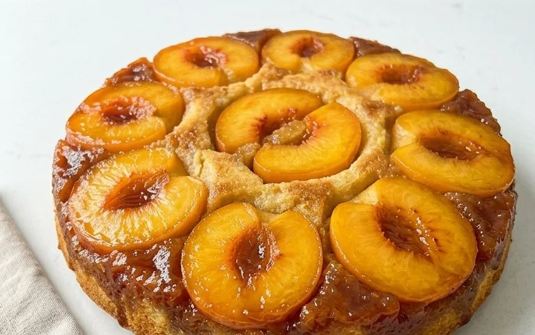 Peach Upside-Down Cake Recipe