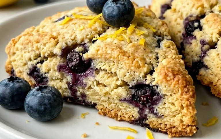 Almond Flour Lemon Blueberry Scones