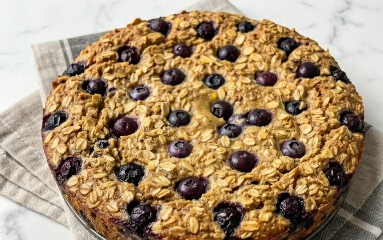 Lemon Blueberry Baked Oats