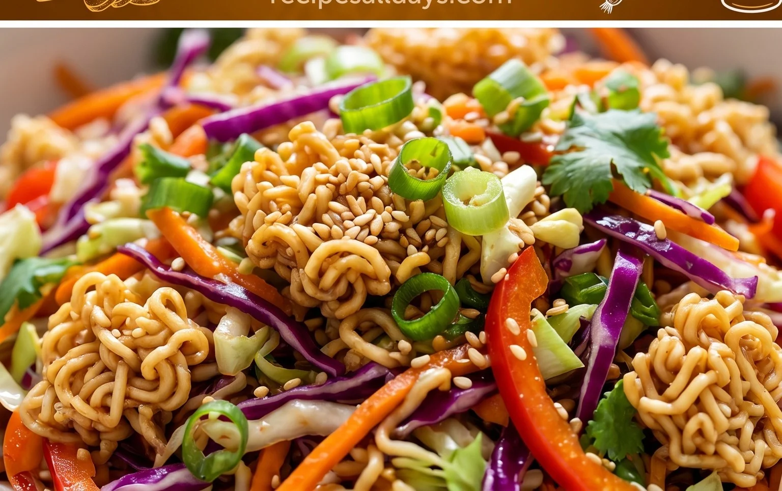 Crunchy Asian Ramen Noodle Salad Recipe