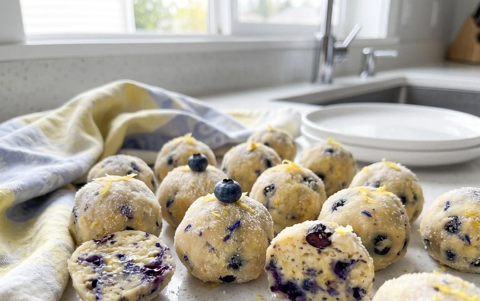 LEMON BLUEBERRY TRUFFLES