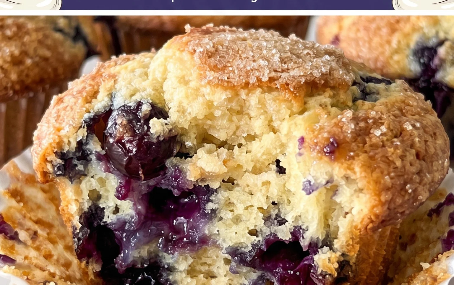 Sour Cream Blueberry Muffins
