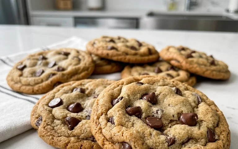 Crispy and Chewy Chocolate Chip Cookies