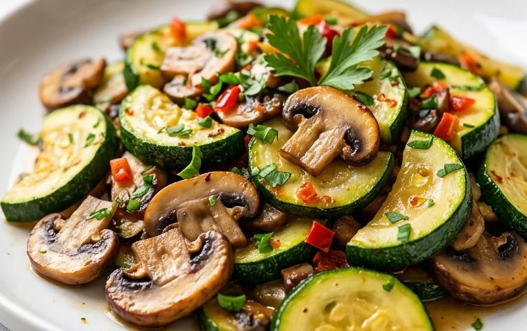 Skillet Zucchini and Mushrooms