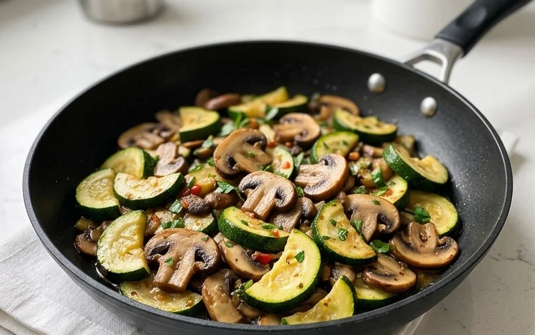 Skillet Zucchini and Mushrooms