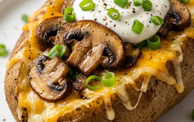 The Ultimate Stuffed Baked Potatoes with Mushrooms