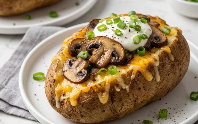 The Ultimate Stuffed Baked Potatoes with Mushrooms