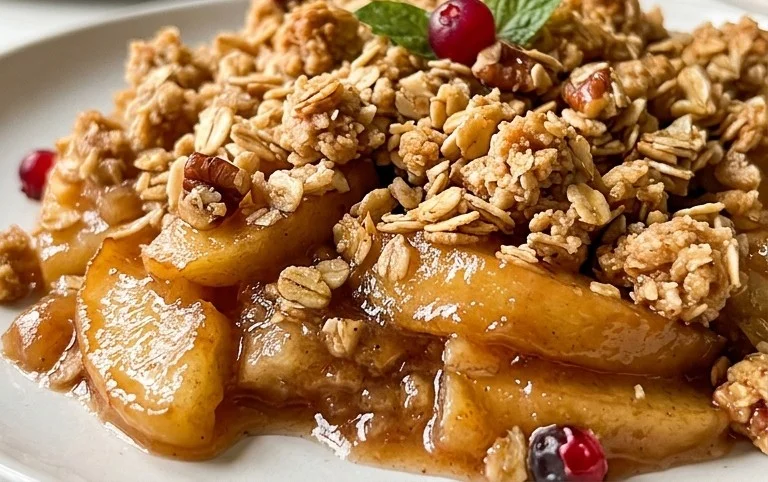 Healthy Breakfast Apple Crum extractble